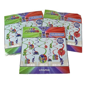PJ Masks Birthday Party Decorations Lot of 3 Packs (12 pieces ea) Red Green Blue